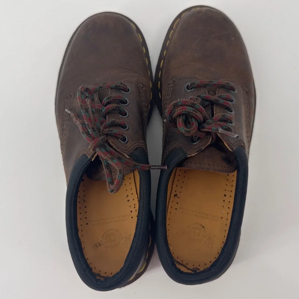 Dr. Martens 8053 Mens Oxford 8 Brown Leather Padded Collar Lug Sole